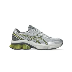 Asics Gel-Kinetic Fluent grises et vertes en cuir et synthétique pour homme