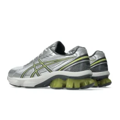 Asics Gel-Kinetic Fluent grises et vertes en cuir et synthétique pour homme