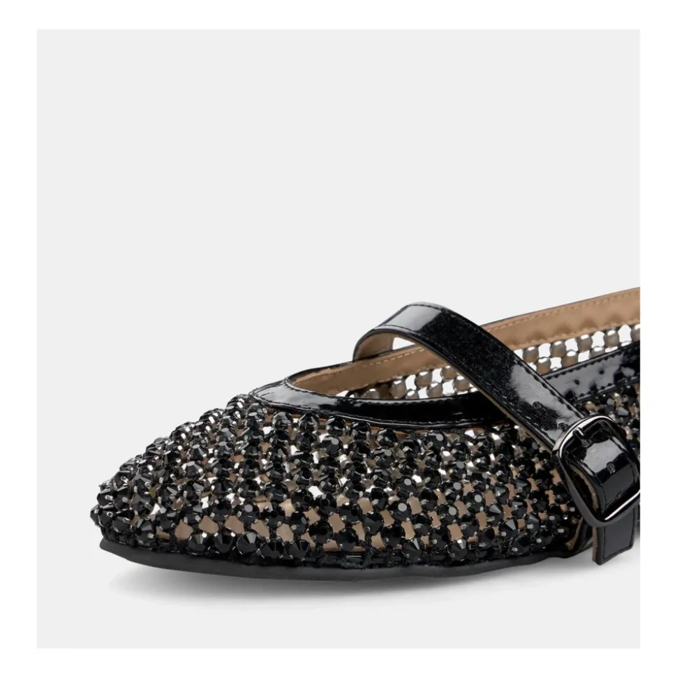 Ballerine en filet avec strass