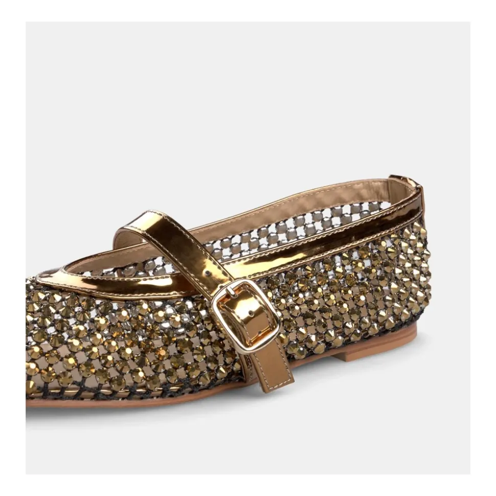 Ballerine en résille avec strass