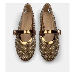 Ballerine en résille avec strass