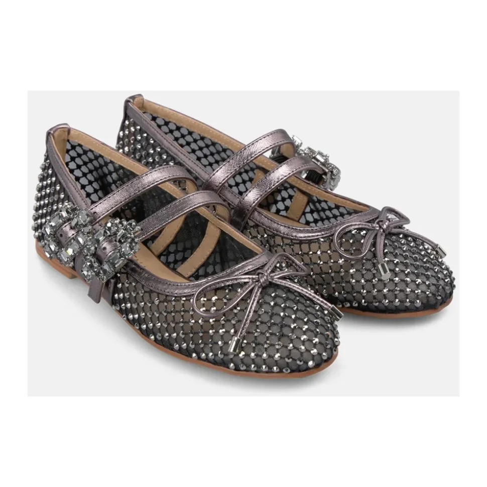 Ballerine filet boucles strass
