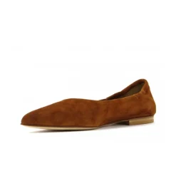 Ballerines en Daim Cognac Brûlé