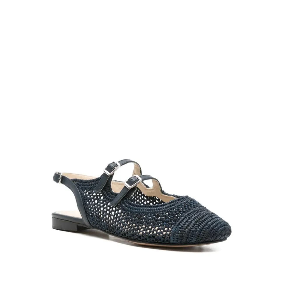 Ballerine Slingback Tressée à Boucle