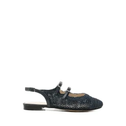 Ballerine Slingback Tressée à Boucle