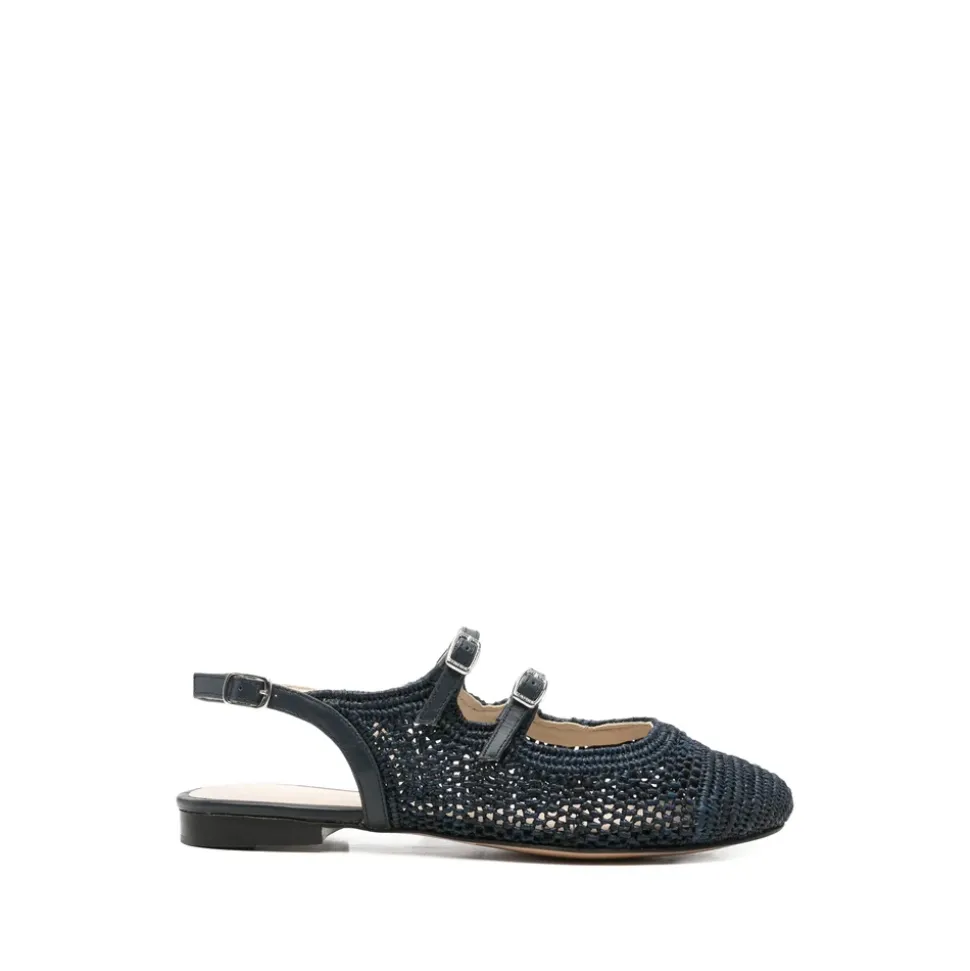 Ballerine Slingback Tressée à Boucle