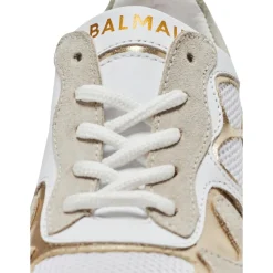 Baskets en cuir et en maille