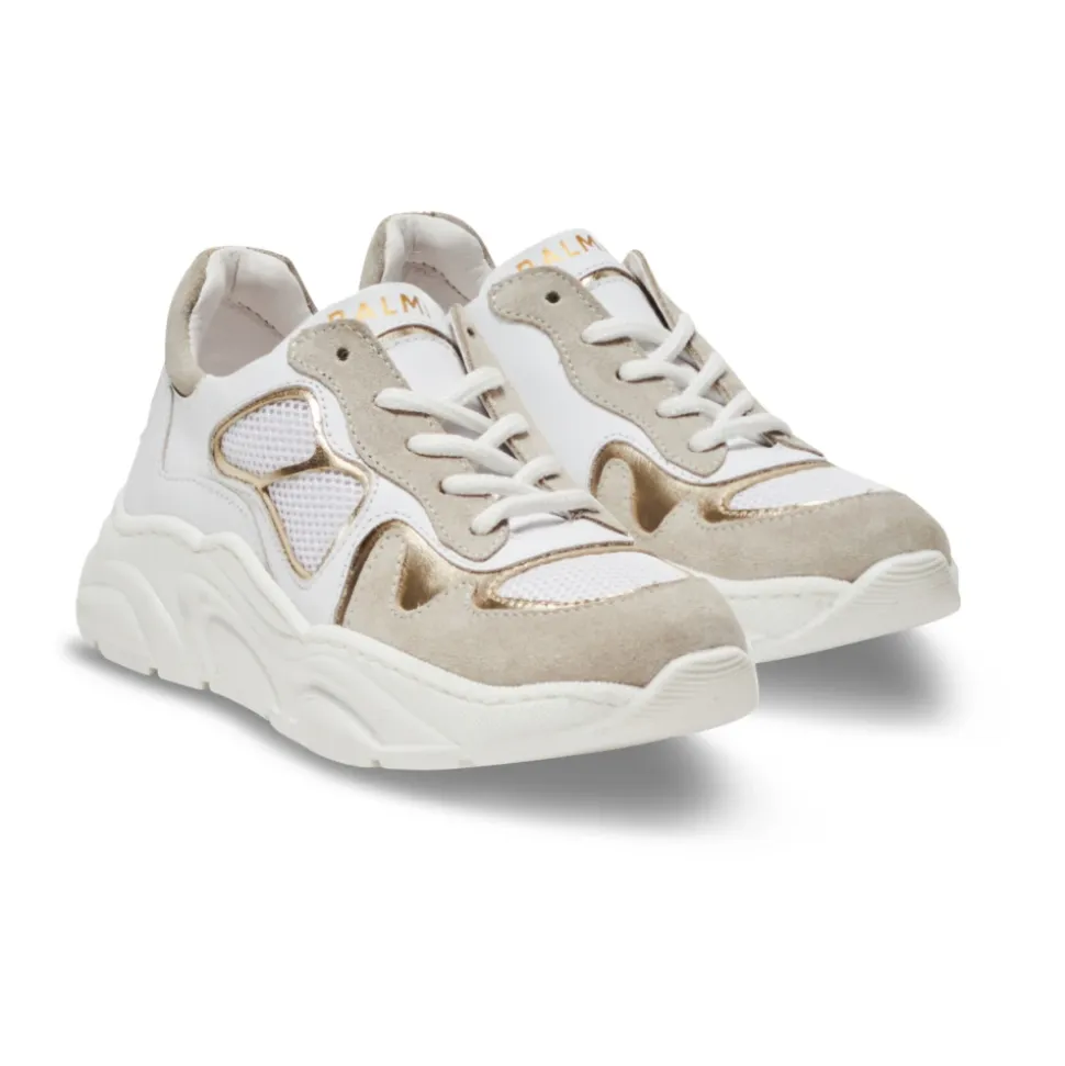 Baskets en cuir et en maille