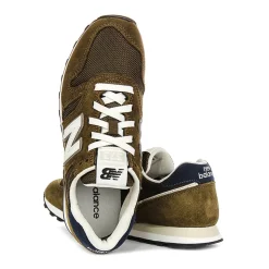Baskets en Mesh et Daim Vert Kaki Homme