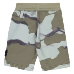 Bermuda Cargo avec Motif Camouflage et Ceinture Élastique