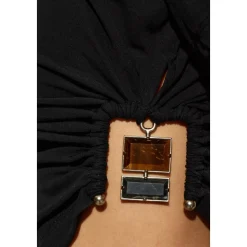 Bezel Quartz Ruched T-shirt