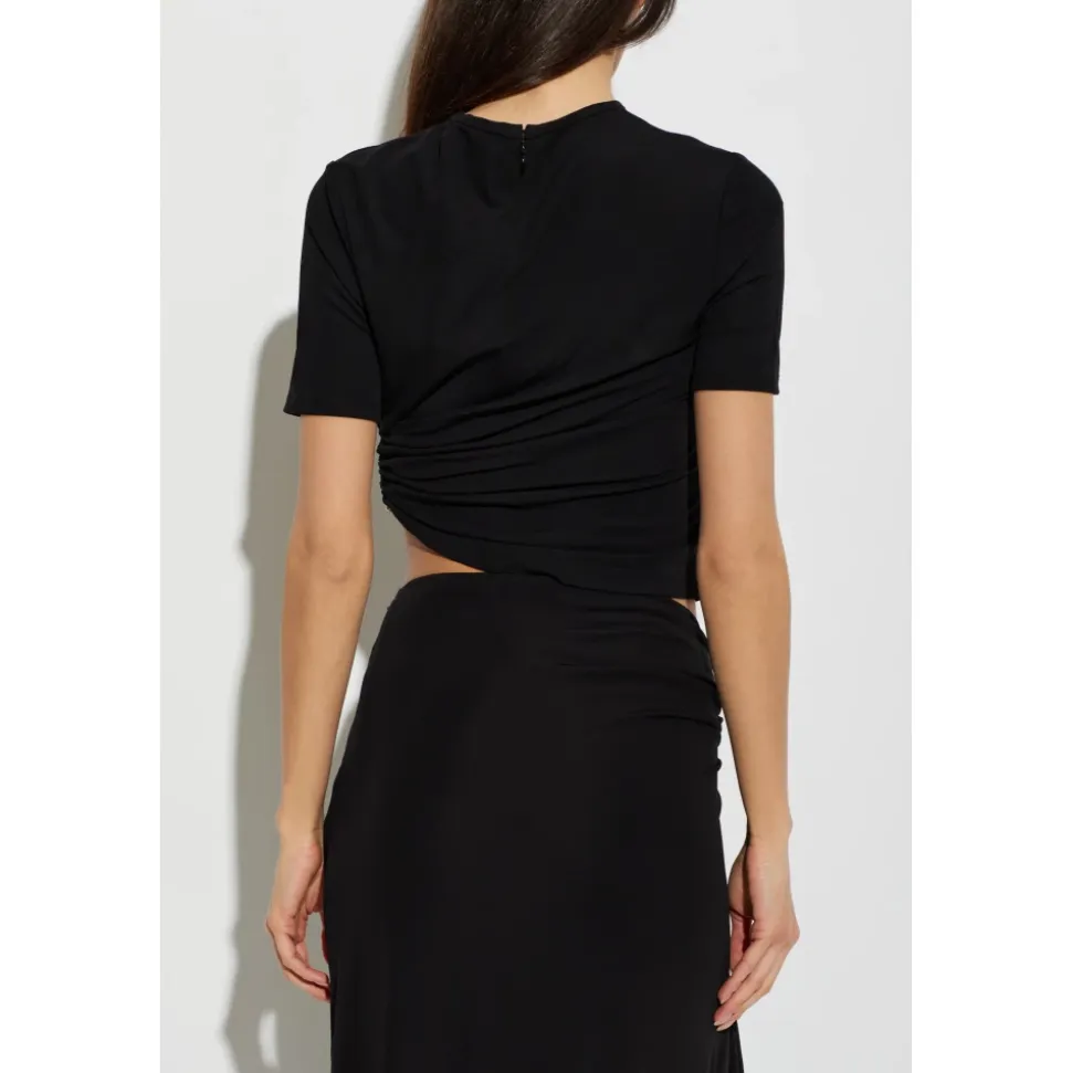 Bezel Quartz Ruched T-shirt