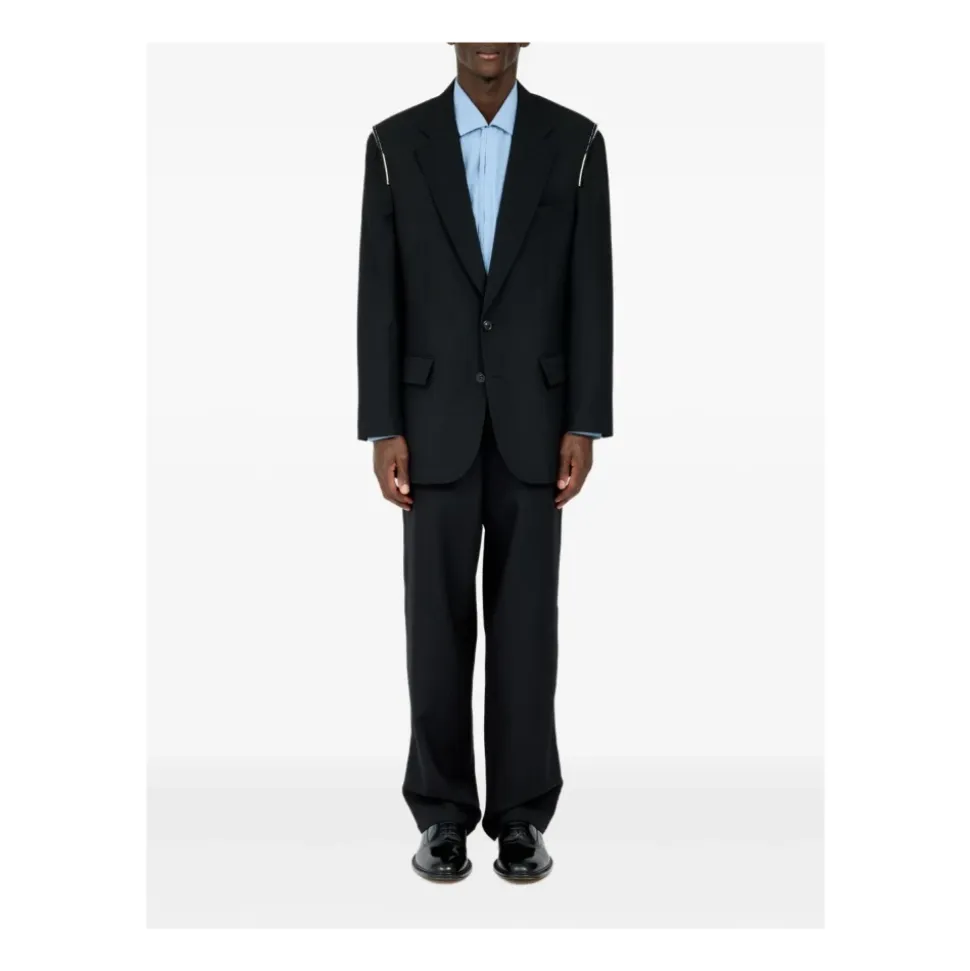Blazer en laine à simple boutonnage