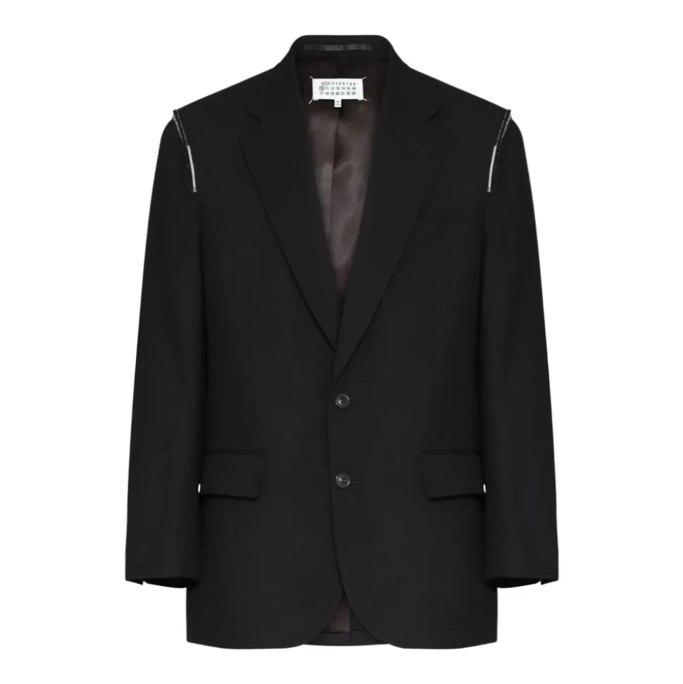 Blazer en laine à simple boutonnage