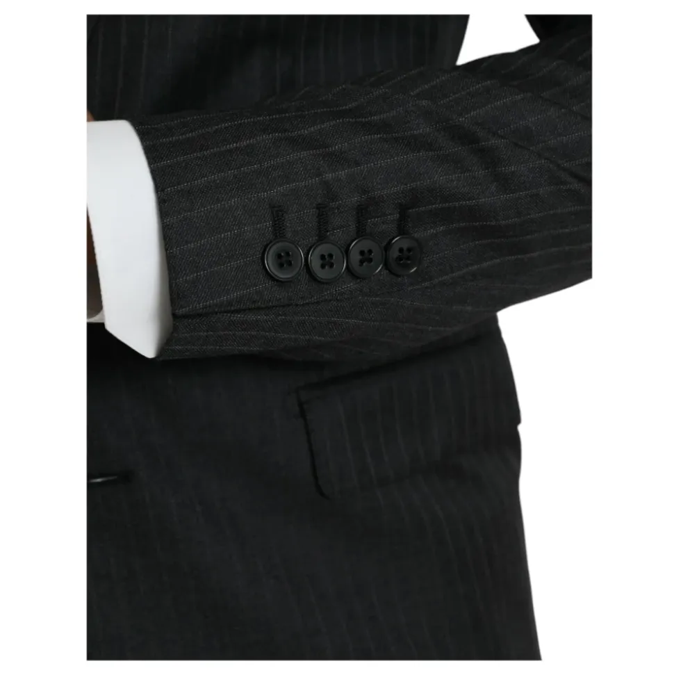Blazer Manteau à Rayures Noires