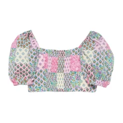 Blouse Courte Col Carré