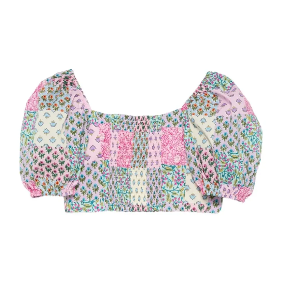 Blouse Courte Col Carré