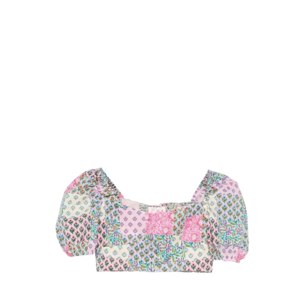 Blouse Courte Col Carré