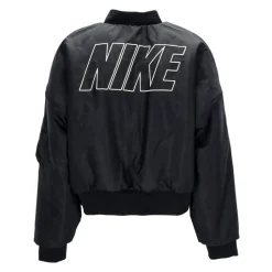 Bomber Réversible en Fausse Fourrure Noir