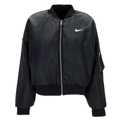 Bomber Réversible en Fausse Fourrure Noir
