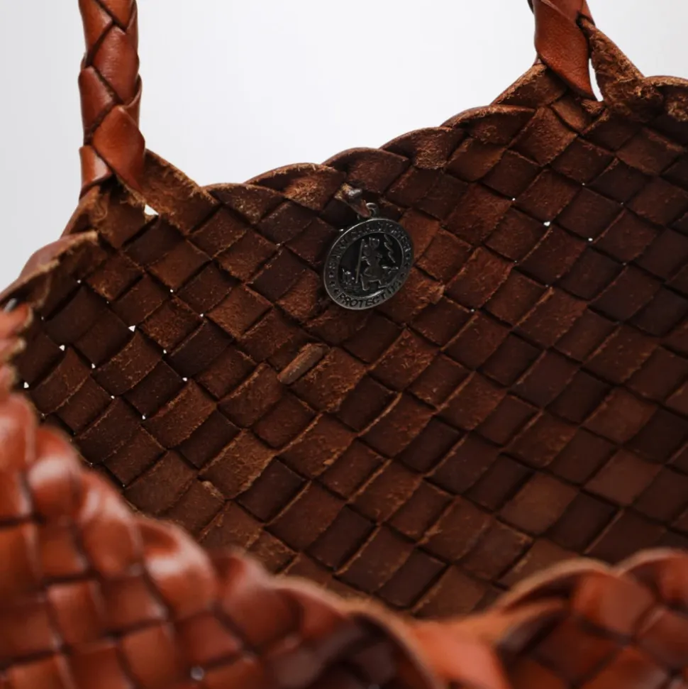 Borsa a Spalla in Pelle Intrecciata