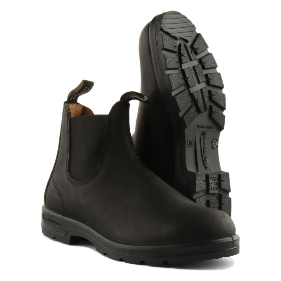 Bottes Chelsea en Cuir Noir avec Technologie XRD