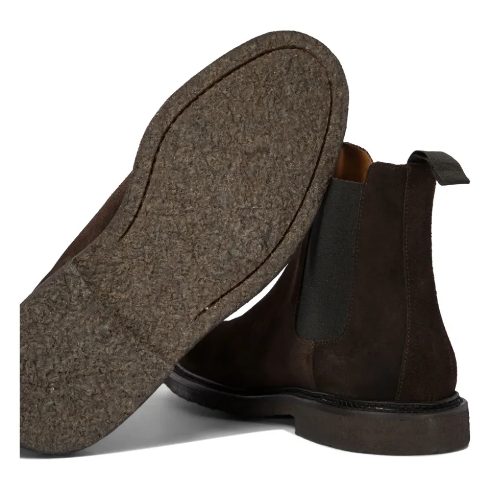 Bottes Cheville Marron Design Élastique Élégant