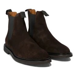 Bottes Cheville Marron Design Élastique Élégant