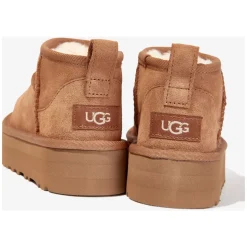 Bottes Classiques Ultra Mini Plateforme en Marron