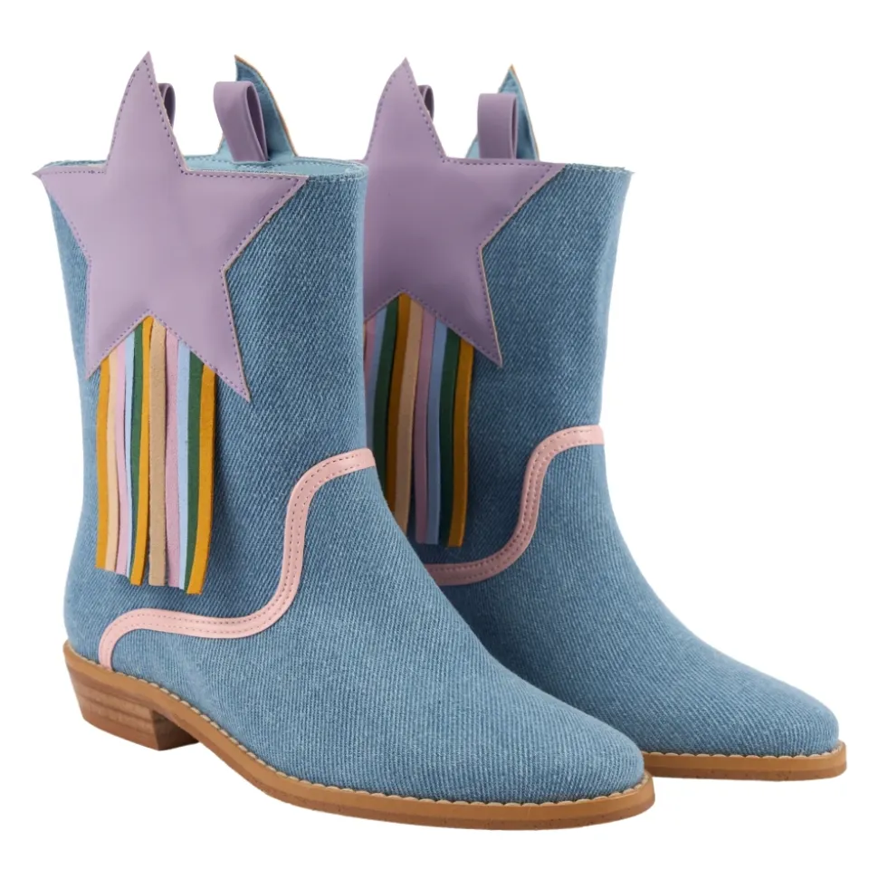 Bottes à franges et motif étoile