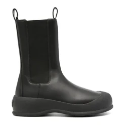 Bottine Cheville en Cuir Noir