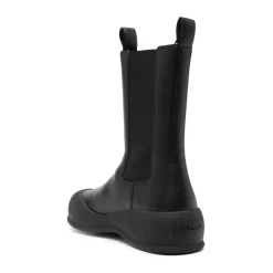 Bottine Cheville en Cuir Noir