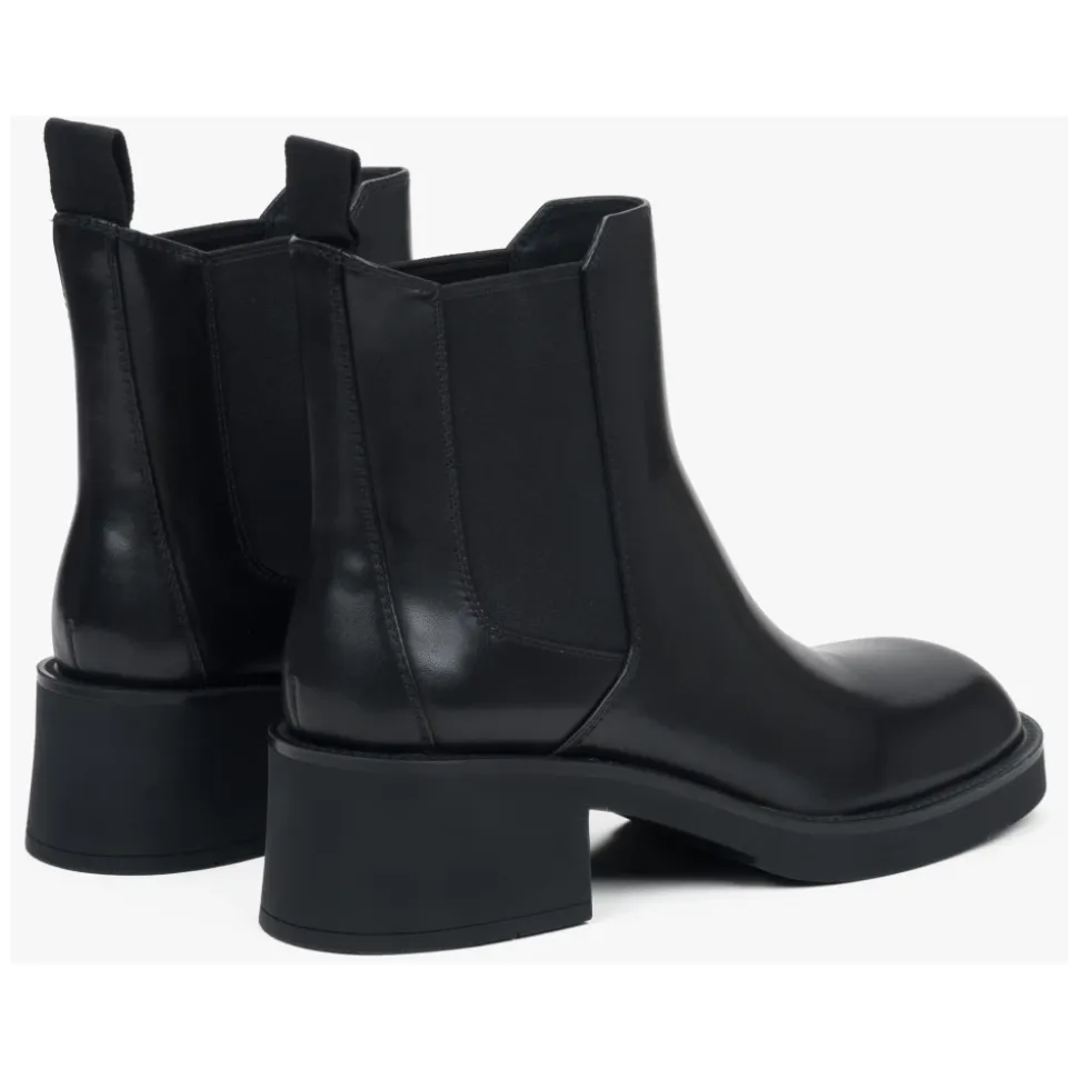 Bottines Chelsea en Cuir Noir
