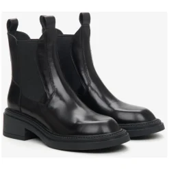 Bottines Chelsea en cuir noir