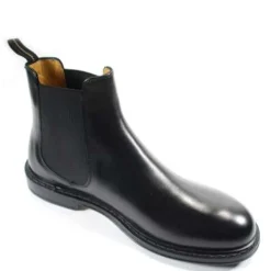 Bottines Chelsea en cuir noir