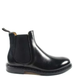 Bottines Chelsea en cuir noir