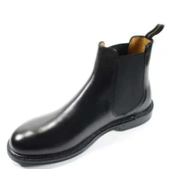 Bottines Chelsea en cuir noir