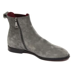 Bottines Chelsea en Velours Daim Gris Beatles