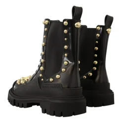 Bottines Combat à Clous en Cuir