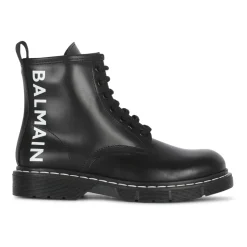 Bottines en cuir à logo