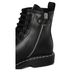 Bottines en cuir à logo