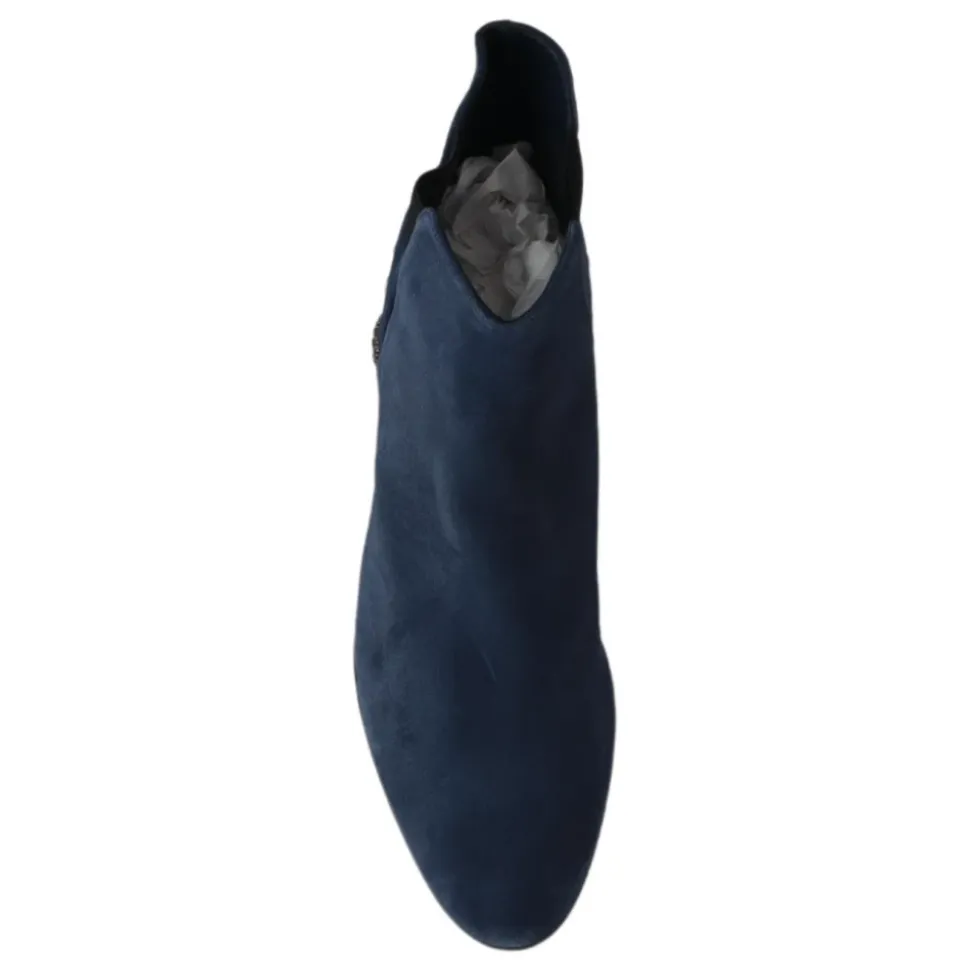 Bottines en daim avec clous décoratifs