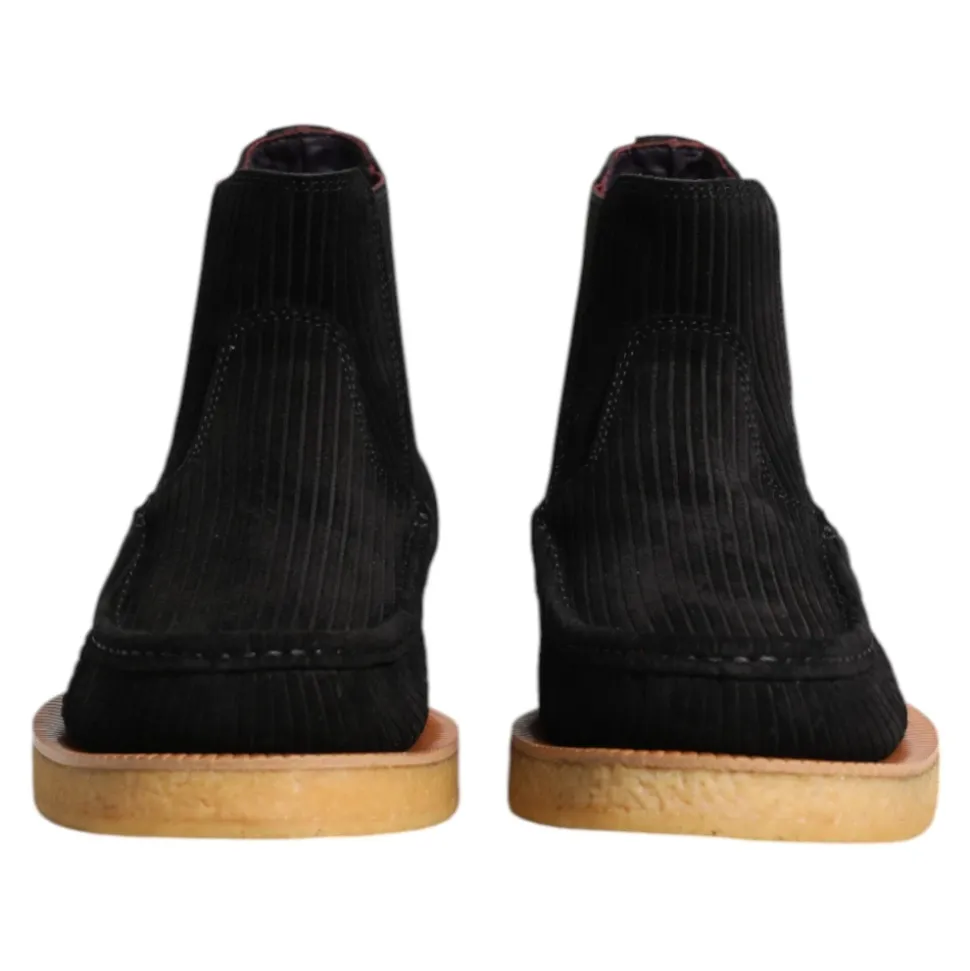 Bottines en daim noir slip on