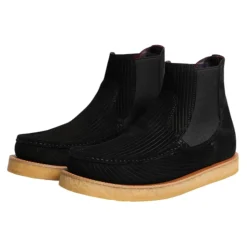 Bottines en daim noir slip on