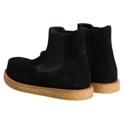 Bottines en daim noir slip on