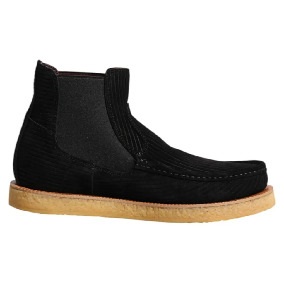 Bottines en daim noir slip on
