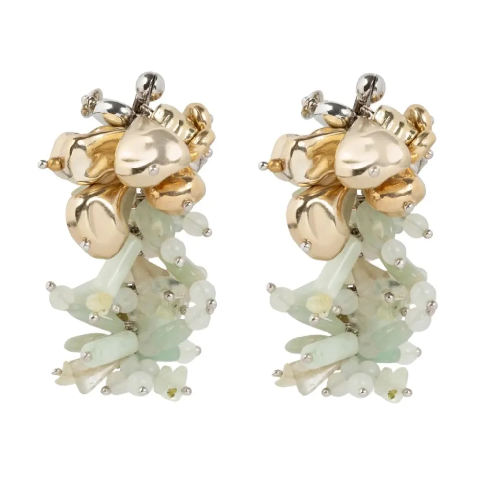Boucles d'oreilles brodées pastel