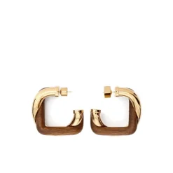 Boucles d'oreilles Carrées Dorées Paire