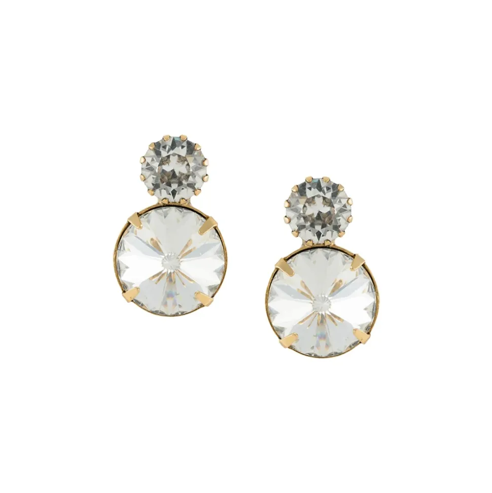 Boucles d'Oreilles Cristal Or Antique