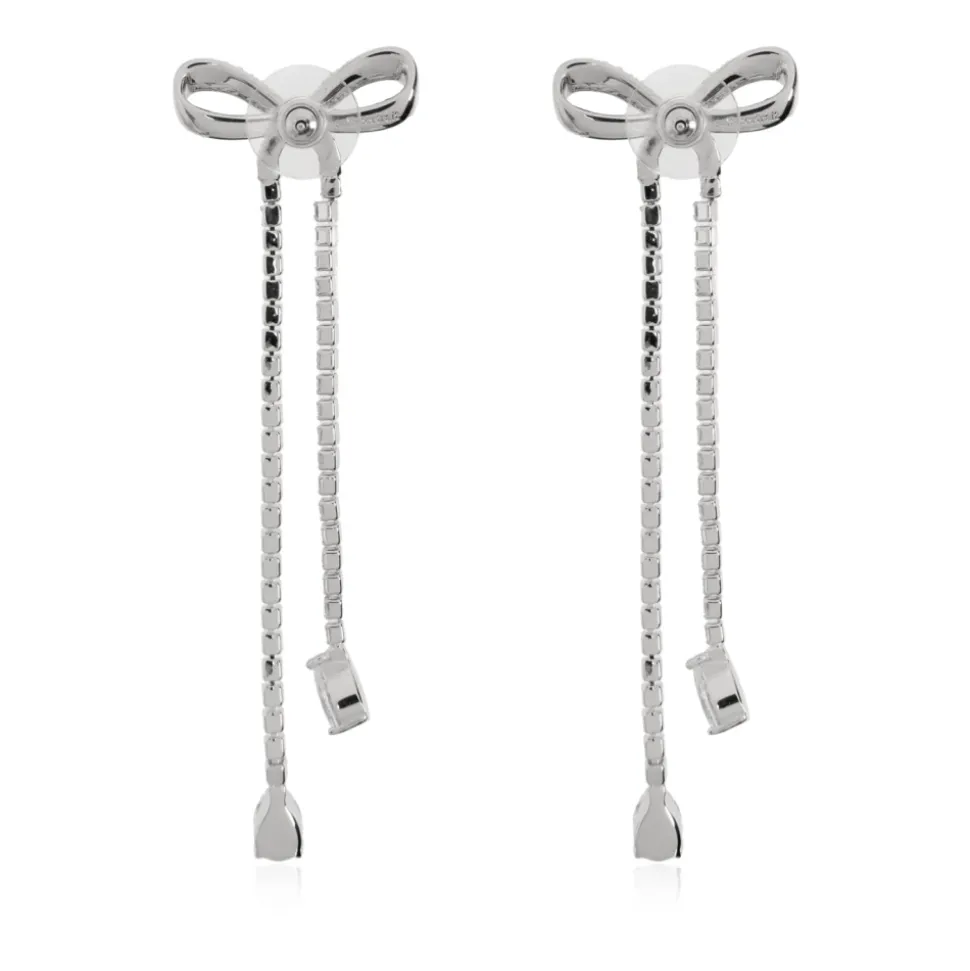 Boucles d'oreilles longues avec cristaux scintillants